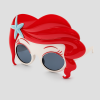Feestbril in de vorm van een zeemeermin met rood haar en zeester