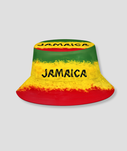 Bucket hat met Jamaicaanse vlag print